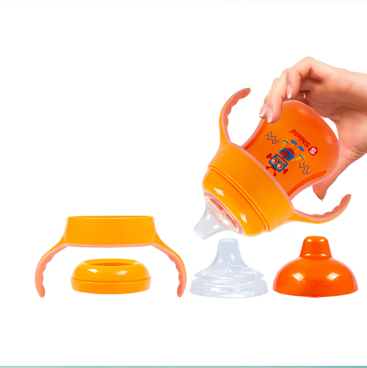 Sippy cup with wide handles Spill Proof Soft Spout 180ML